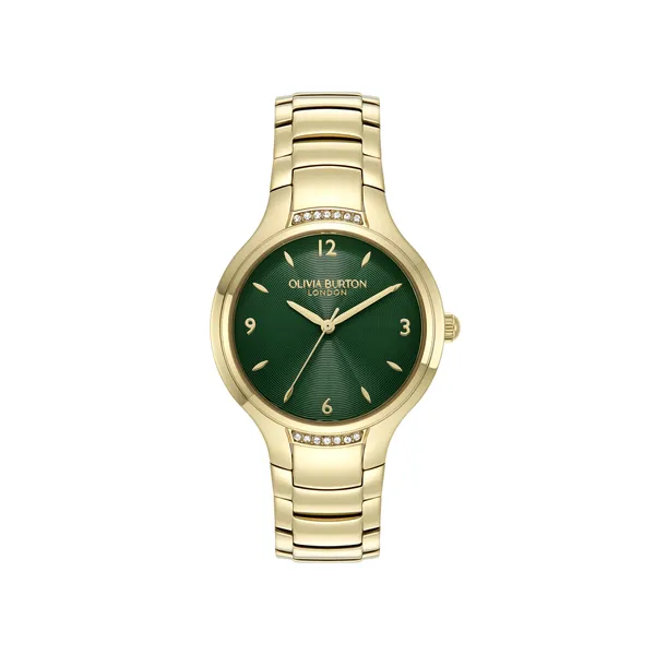 34mm Lea Forest Green & Gold Bracelet Watch